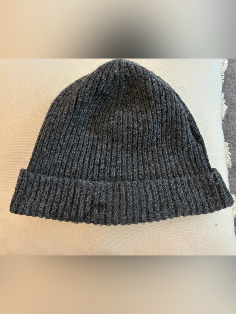 H&M Gray Ribbed Knit Beanie